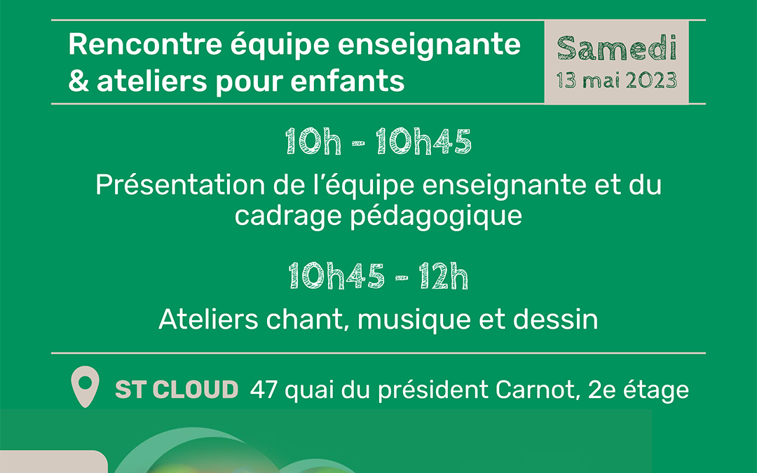 Rencontre équipe enseignante & ateliers pour enfants